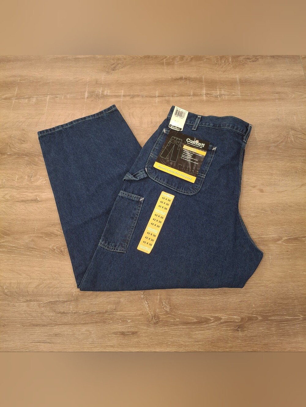 Carhartt B13 DST Loose Fit Heavyweight Denim Work Dungarees Men's W42 L30 NWT